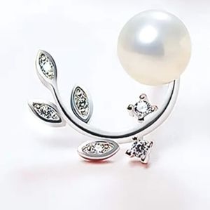 Elegant Silver Pearl Earrings 925 Sterling Silver NWT Fast Ship.